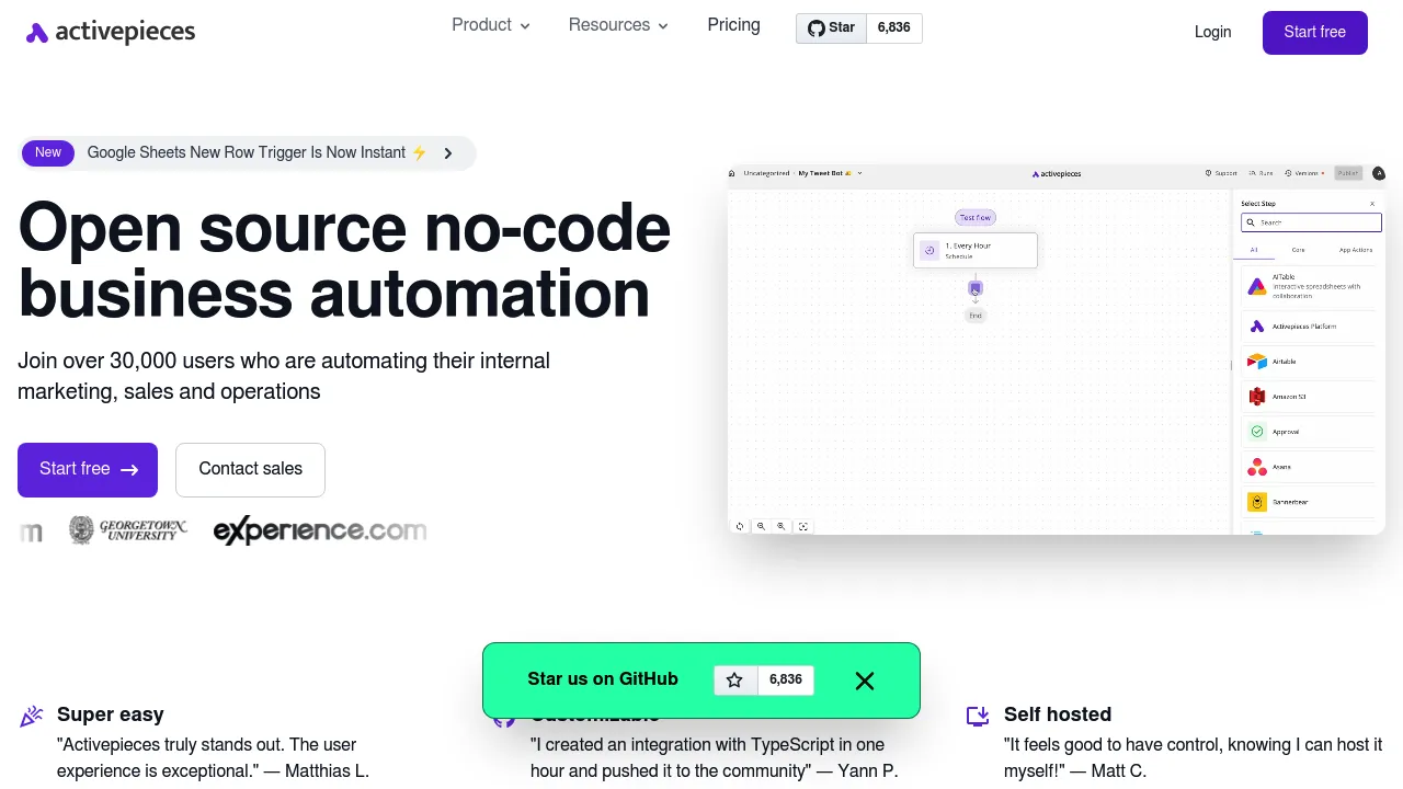 Screenshot of ActivePieces