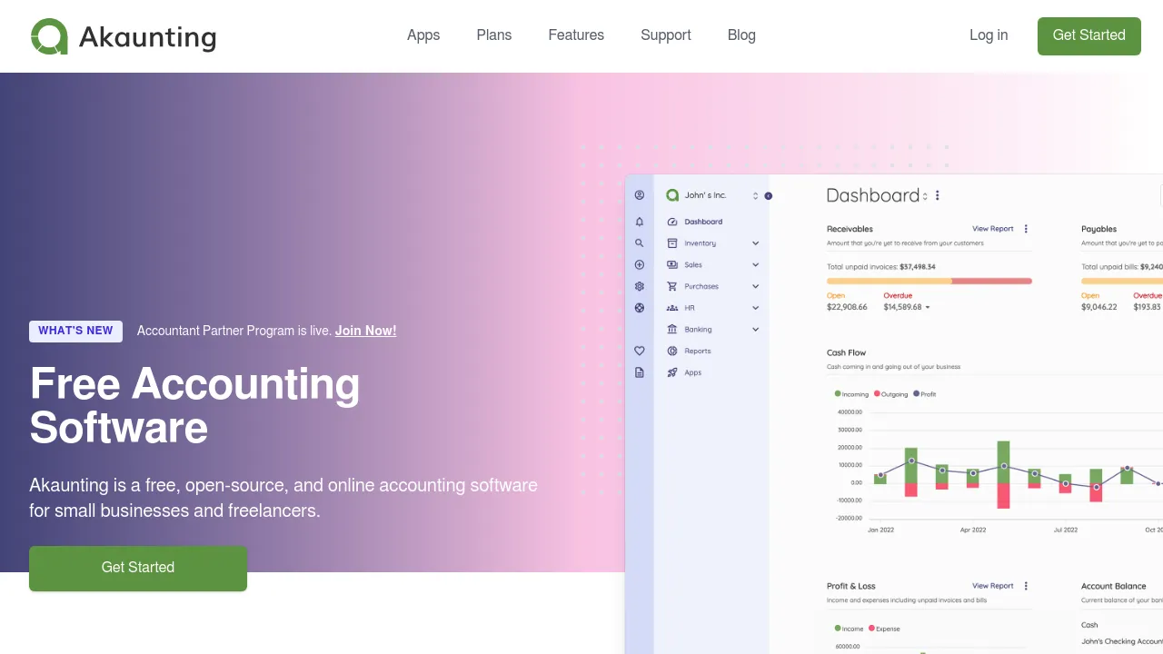 Screenshot of Akaunting