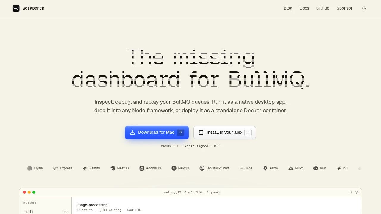 Workbench screenshot 1
