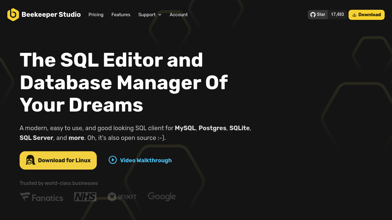 Screenshot of Beekeeper Studio