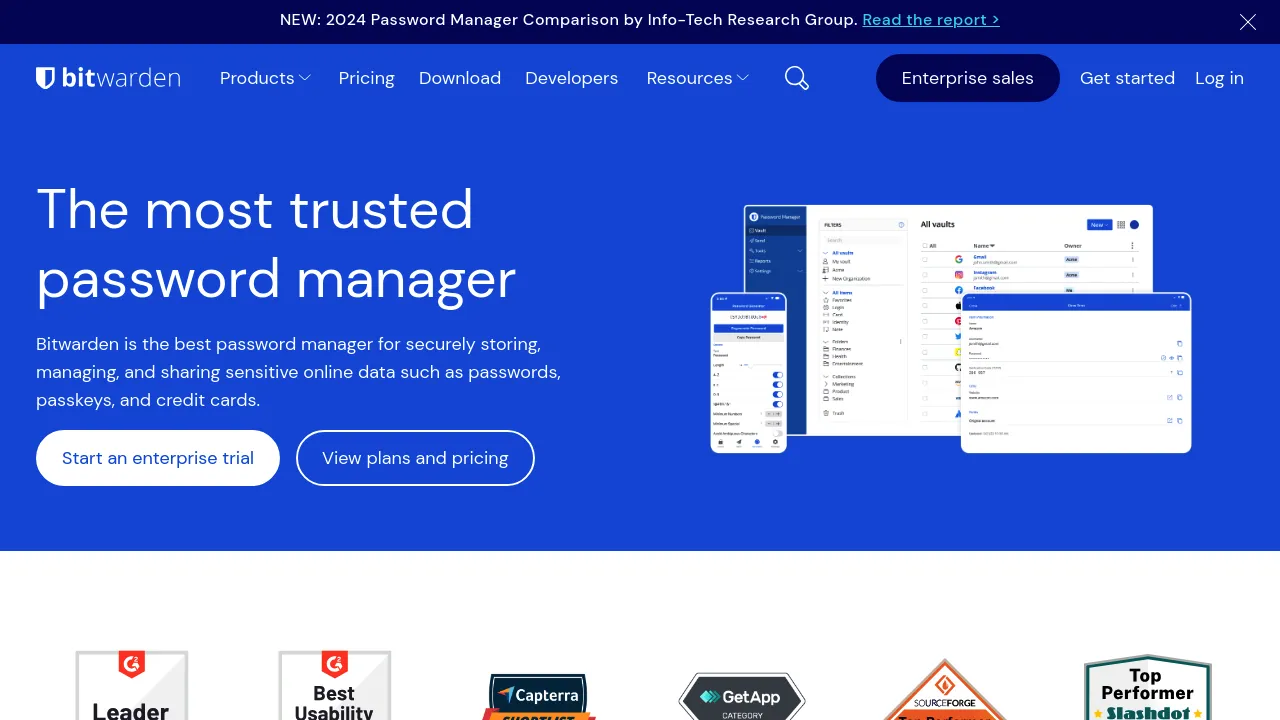 Screenshot of Bitwarden