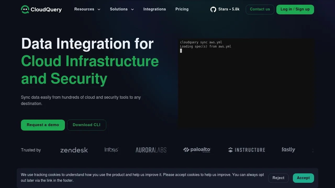 Screenshot of CloudQuery