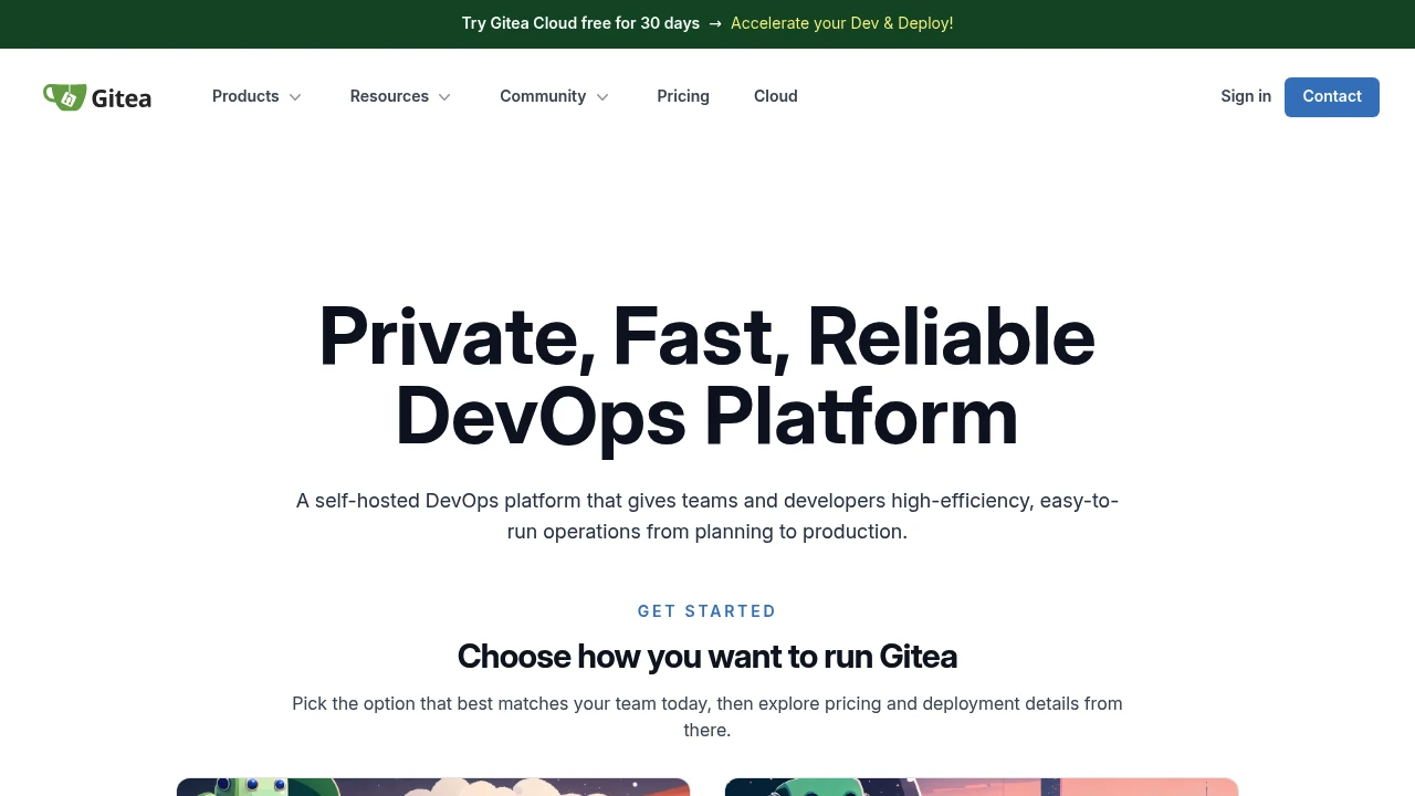 Gitea screenshot 1