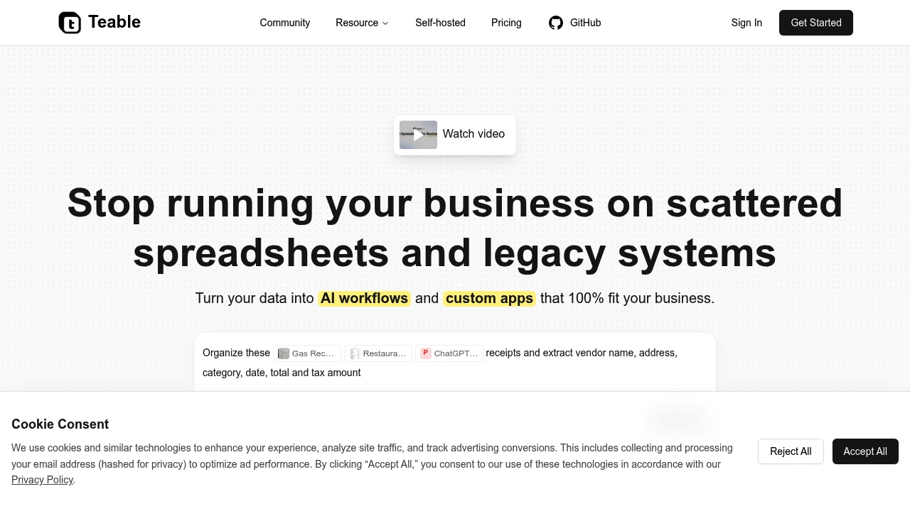 Teable screenshot 1