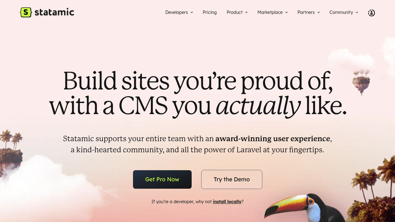 Statamic screenshot 1