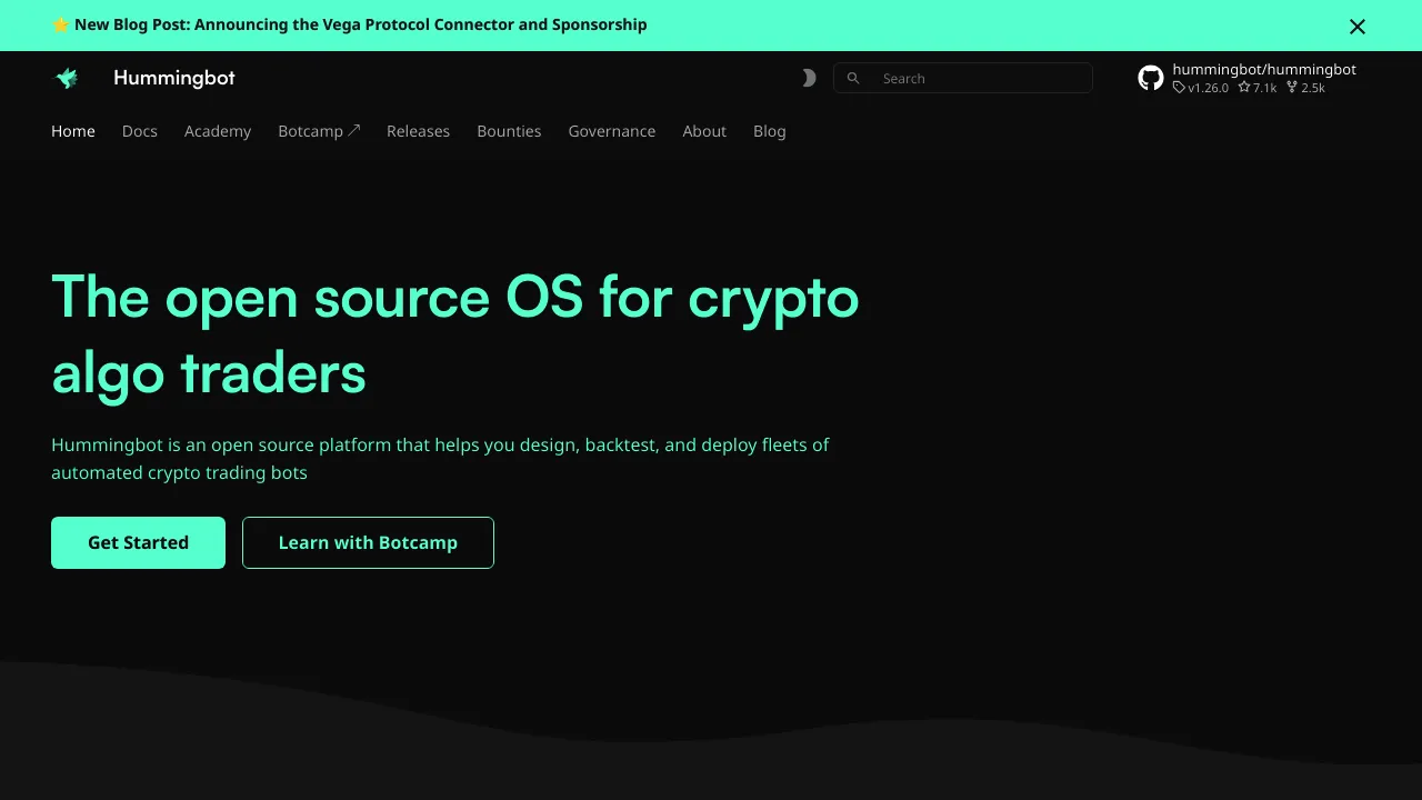 Hummingbot screenshot 1