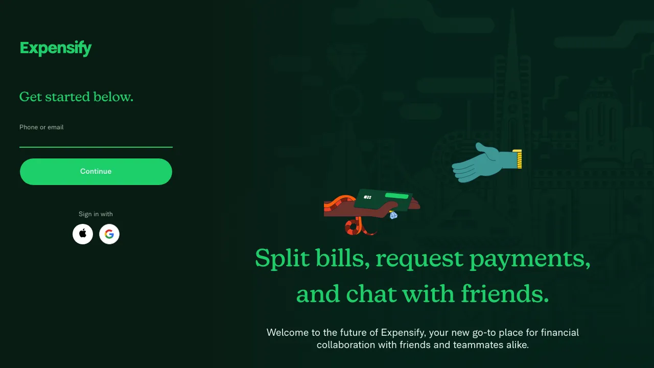 Expensify screenshot 1