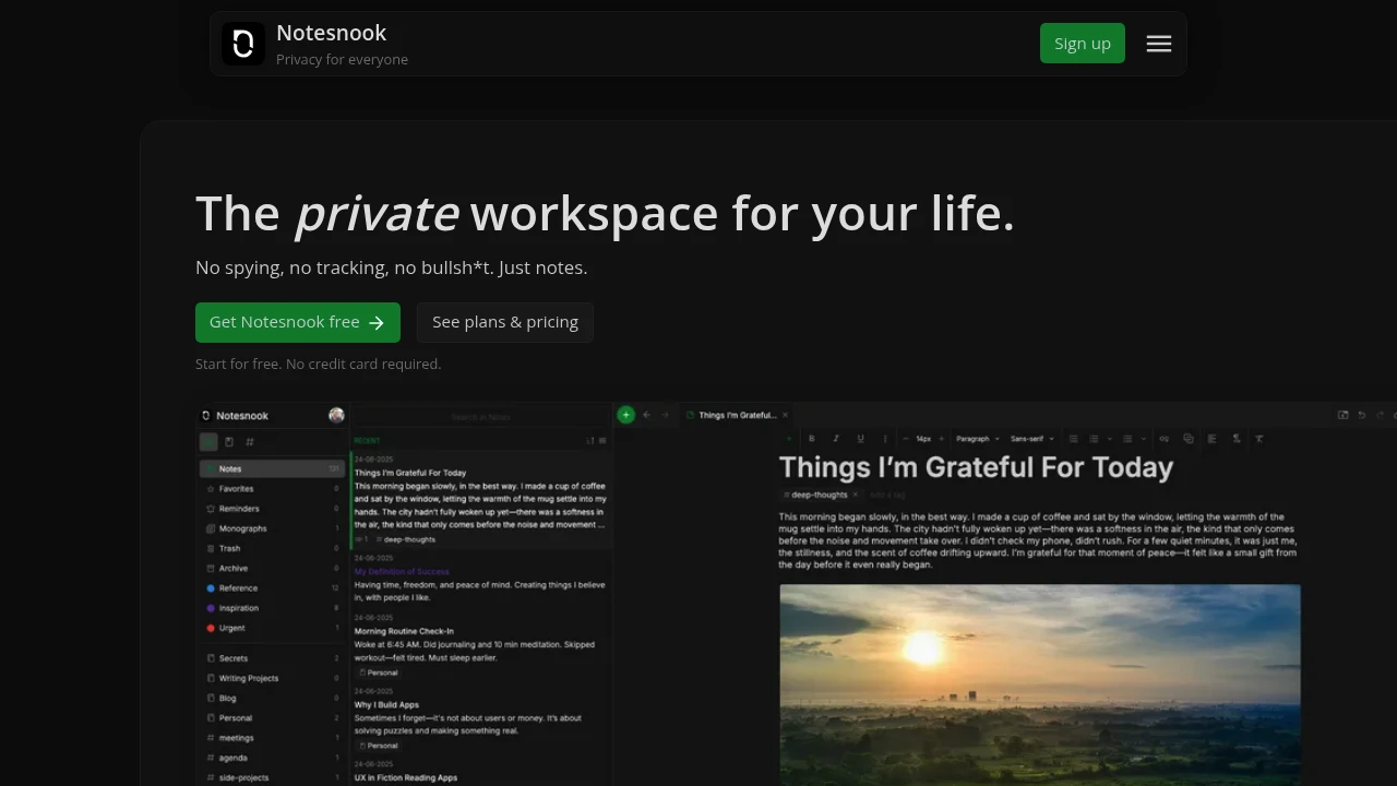 Notesnook screenshot 1
