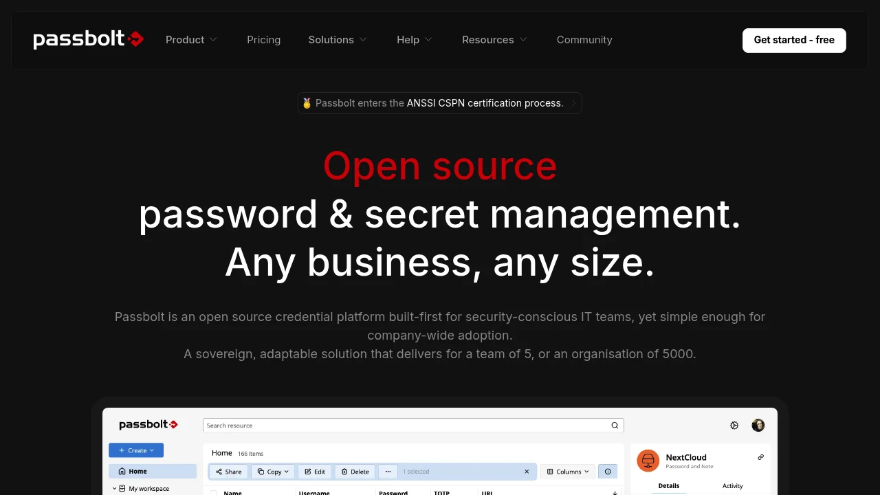 Passbolt screenshot 1