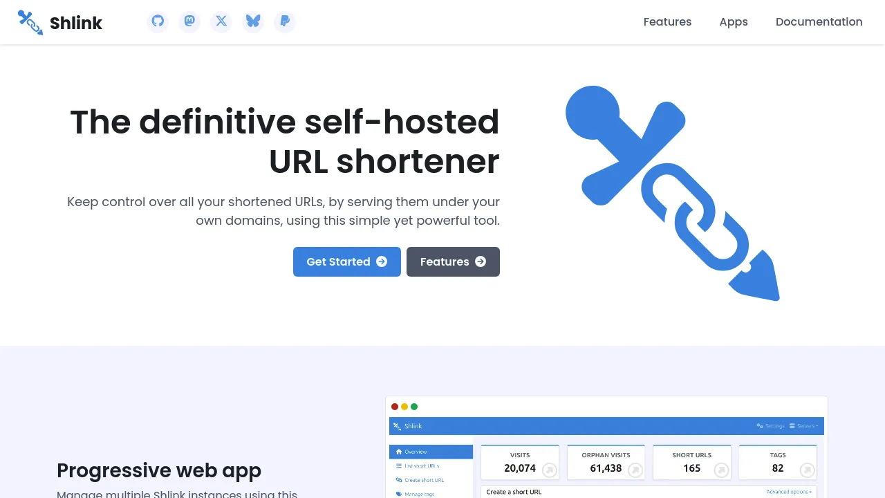 Shlink screenshot 1