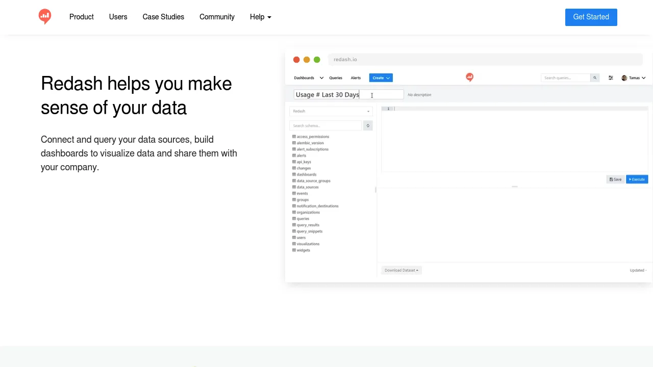 Redash screenshot 1