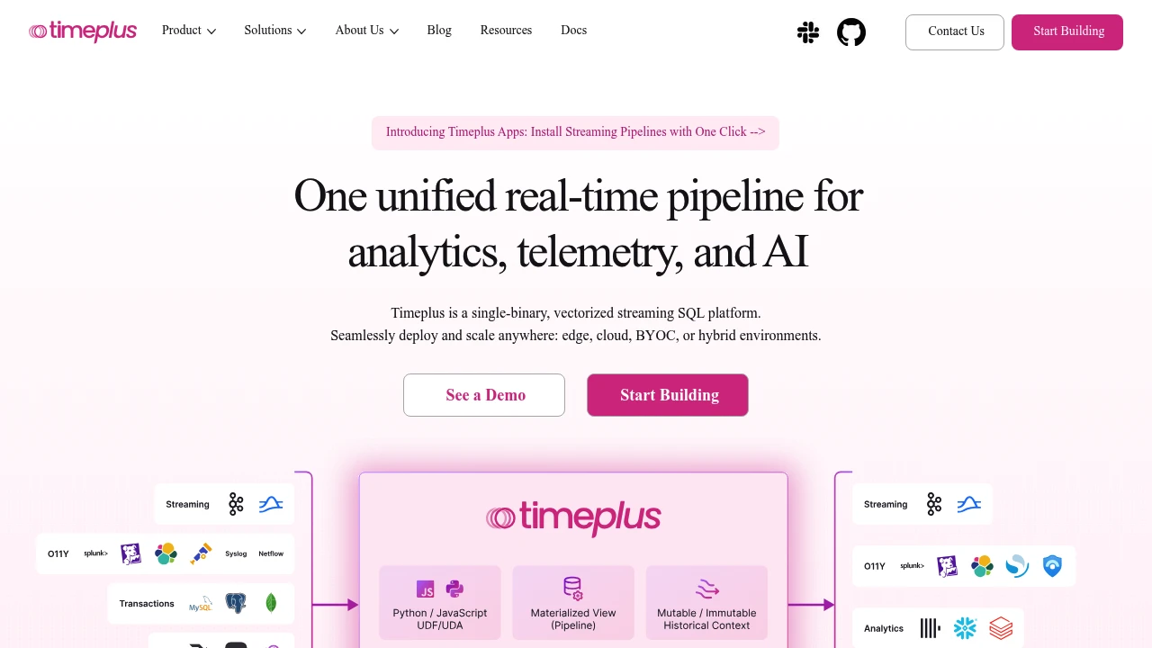 Timeplus screenshot 1