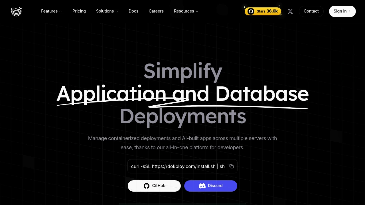 Dokploy screenshot 1