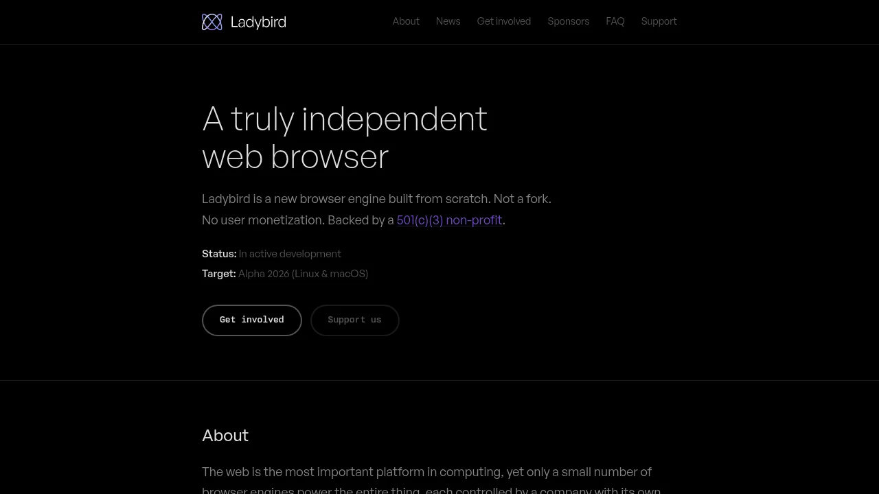 Ladybird screenshot 1