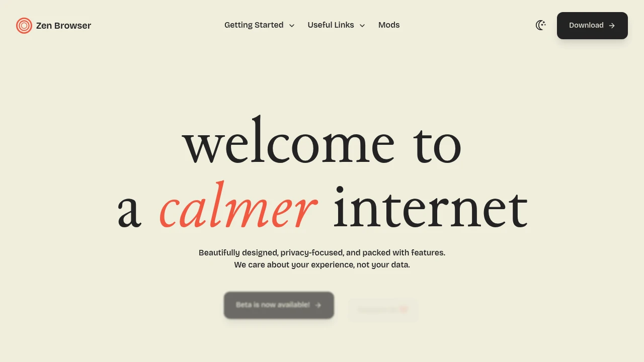 Zen Browser screenshot 1
