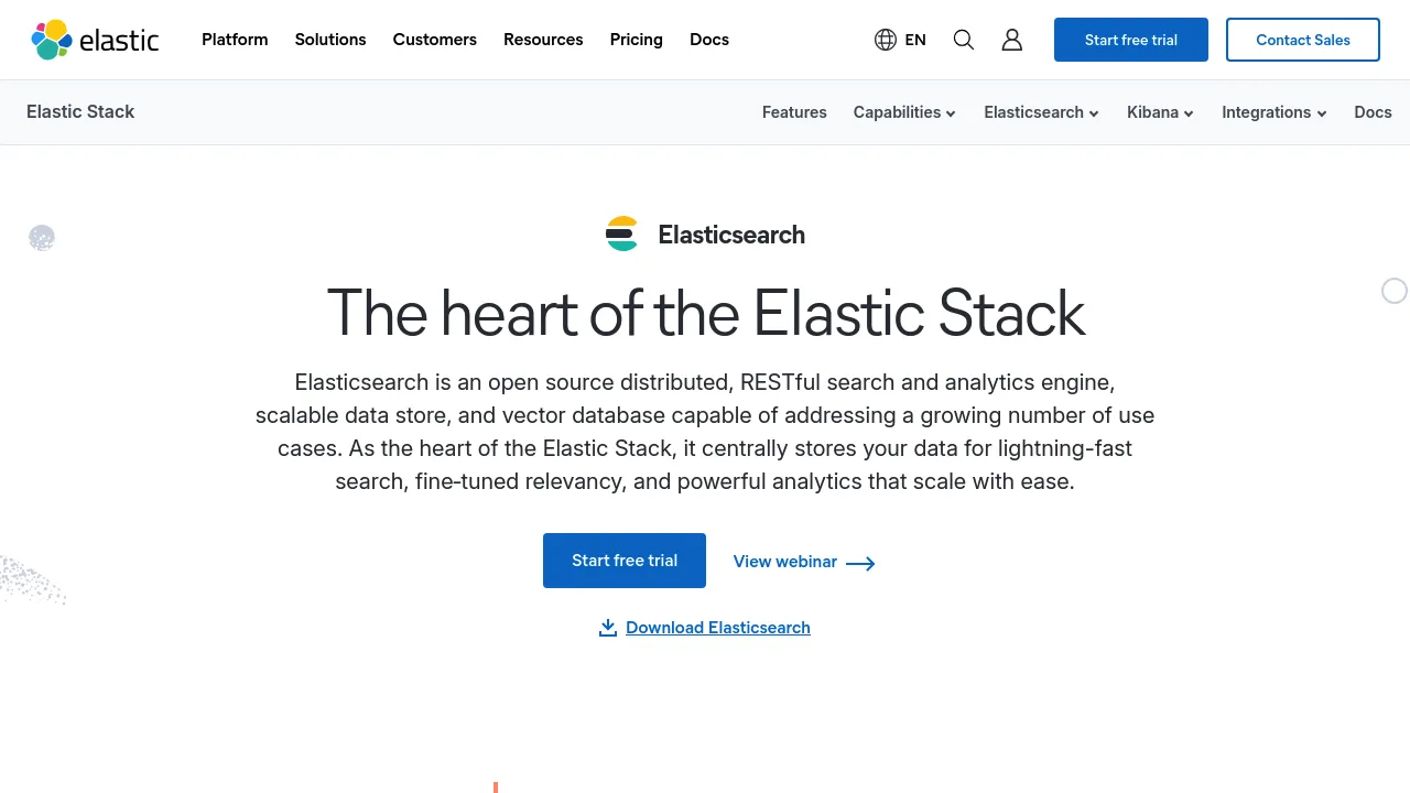 Elasticsearch screenshot 1