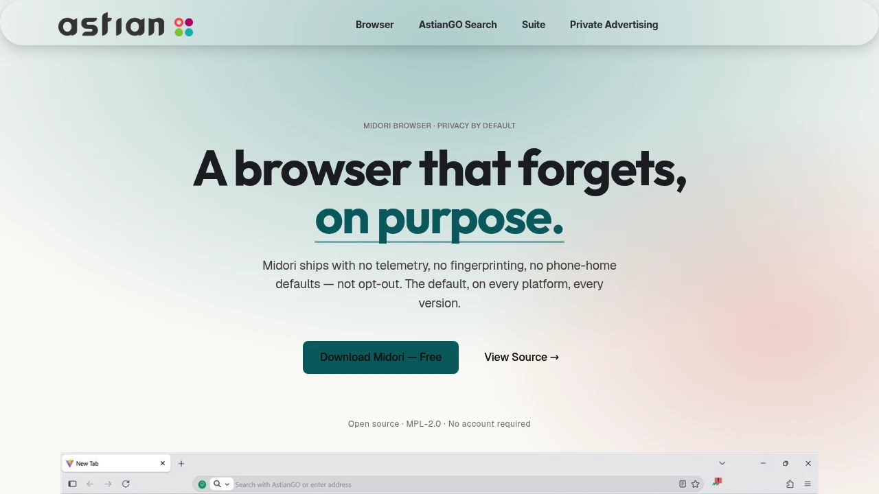 Midori Browser screenshot 1