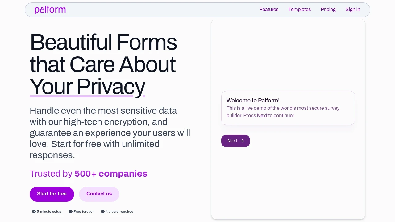 Palform screenshot 1