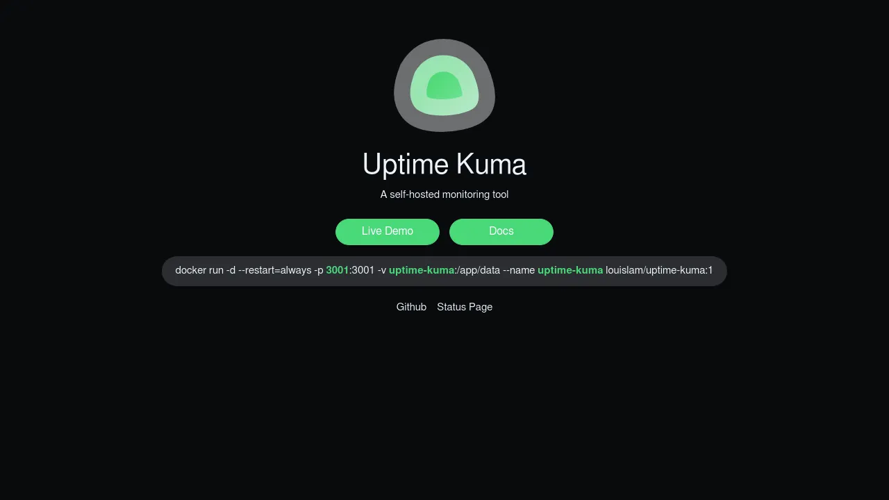 Uptime Kuma screenshot 1