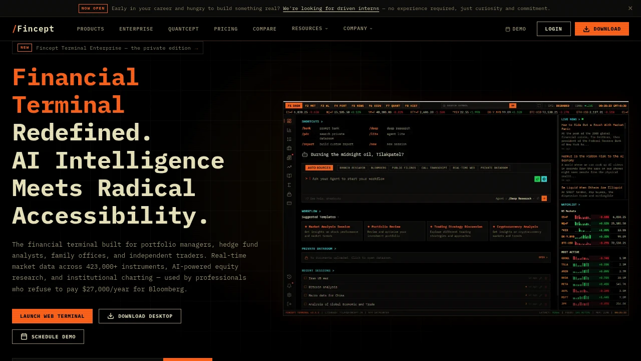 Fincept Terminal screenshot 1