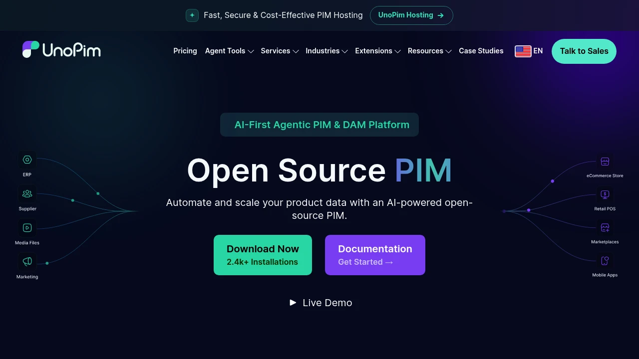 UnoPim screenshot 1