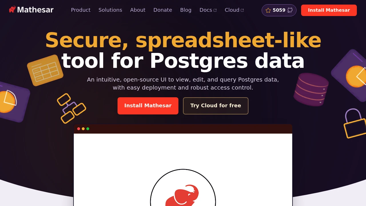 Mathesar screenshot 1
