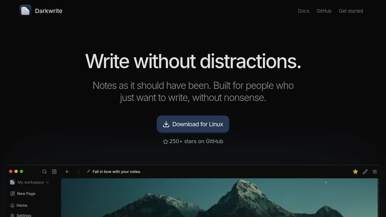 Darkwrite screenshot 1