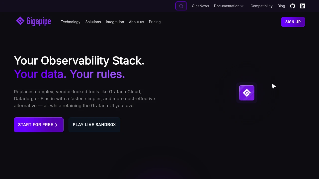 Gigapipe screenshot 1