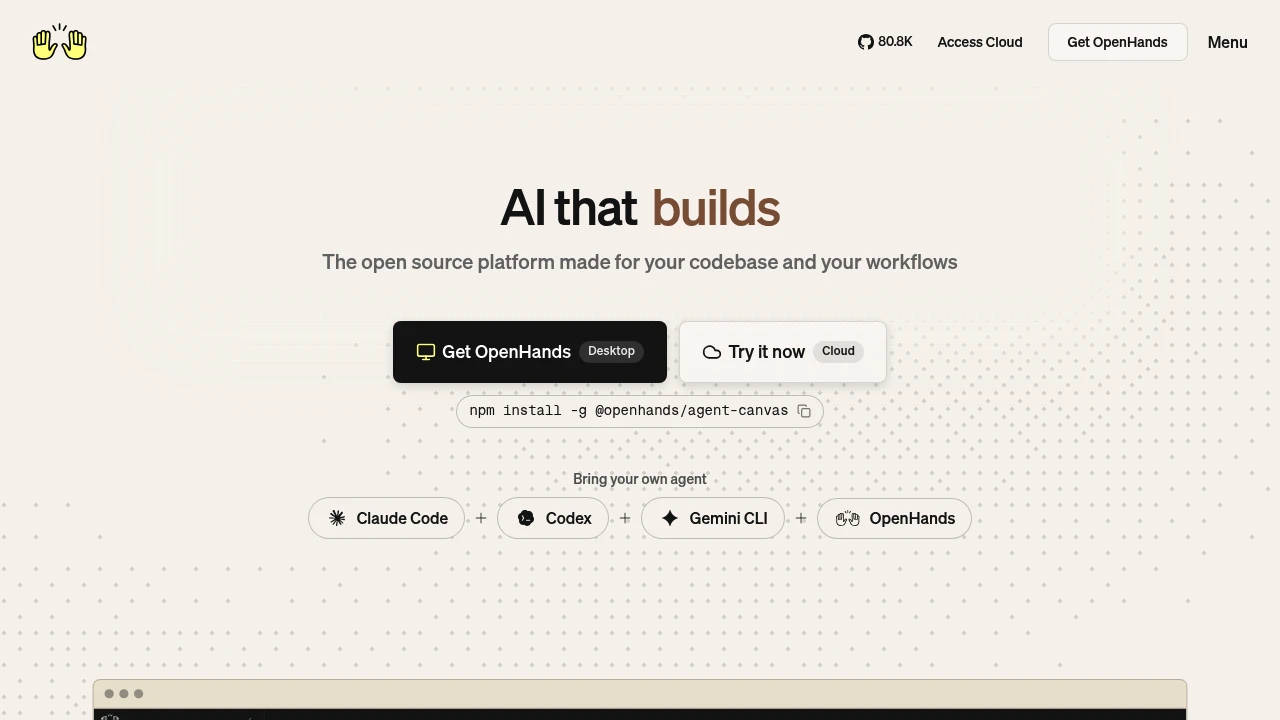 OpenHands screenshot 1