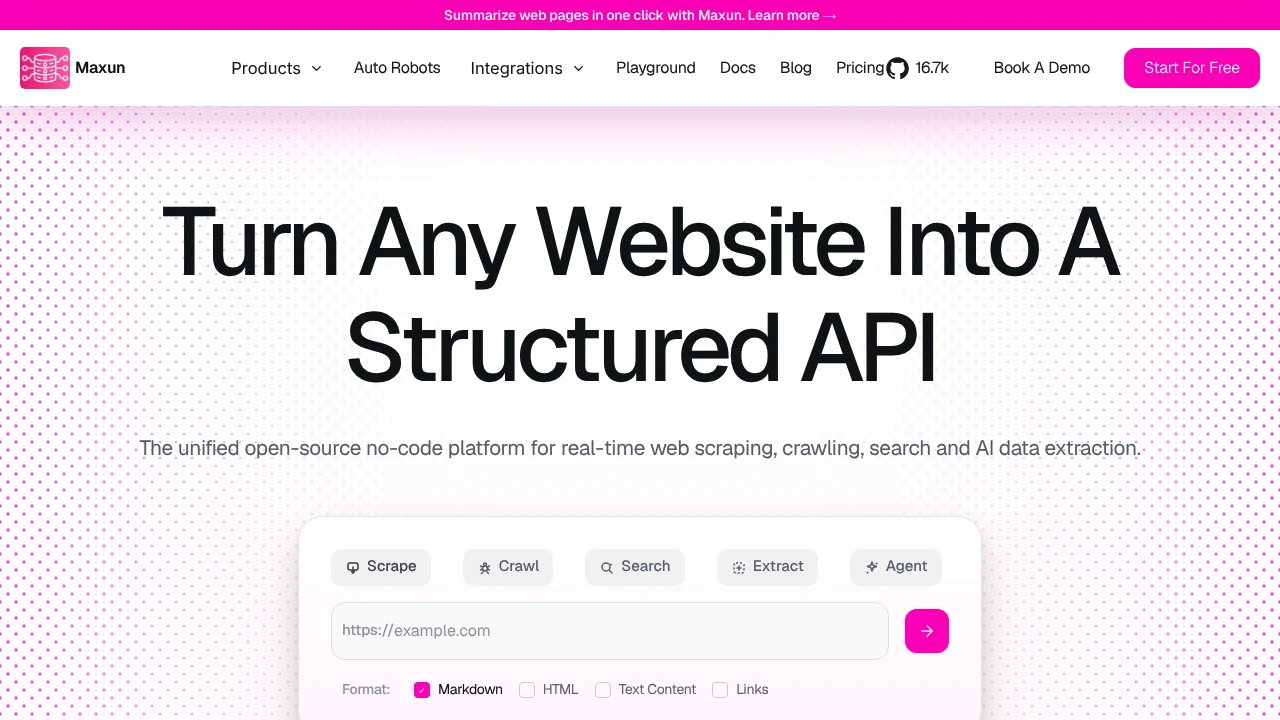 Maxun screenshot 1