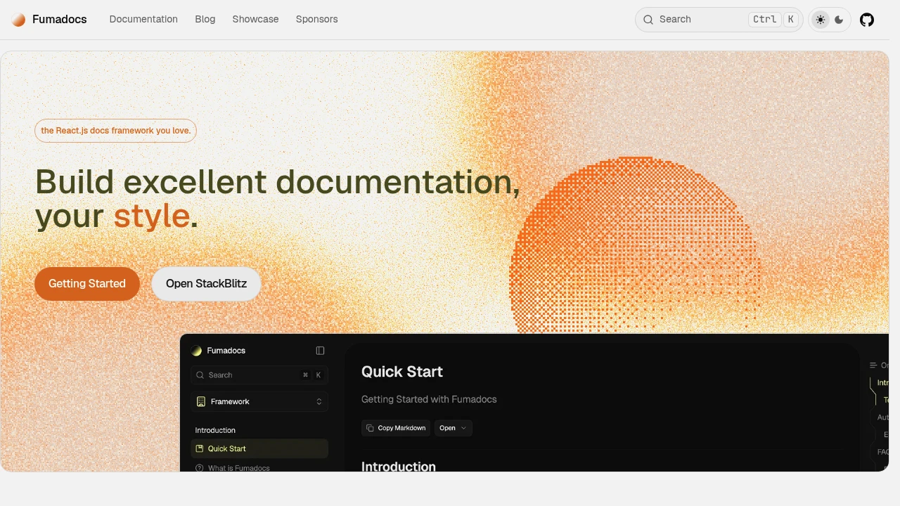 Fumadocs screenshot 1
