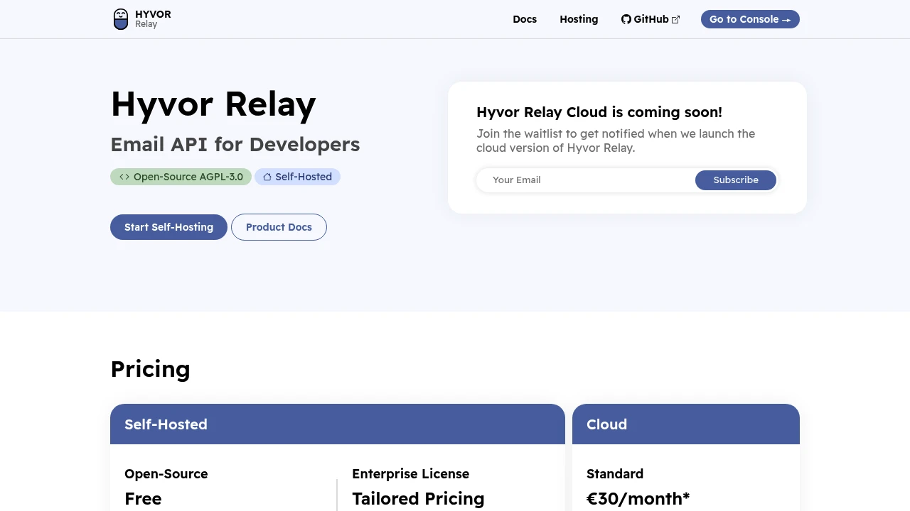 Hyvor Relay screenshot 1