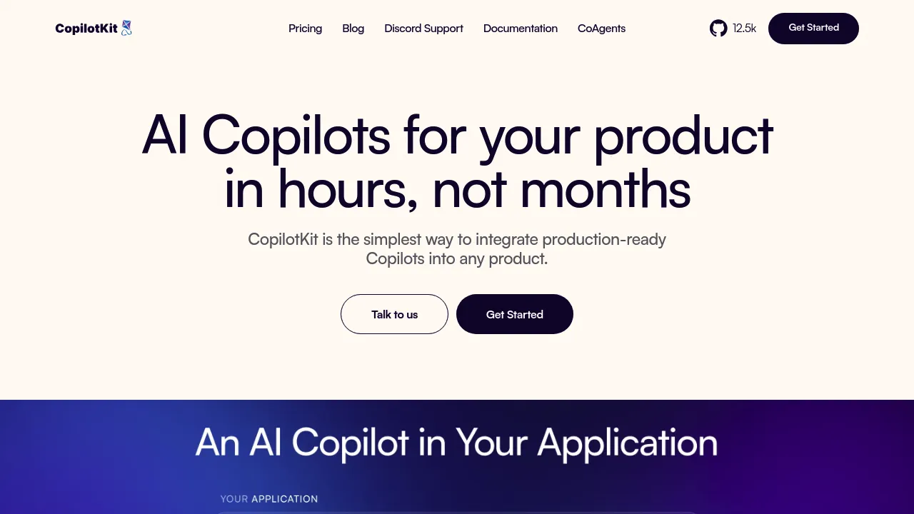 Screenshot of CopilotKit