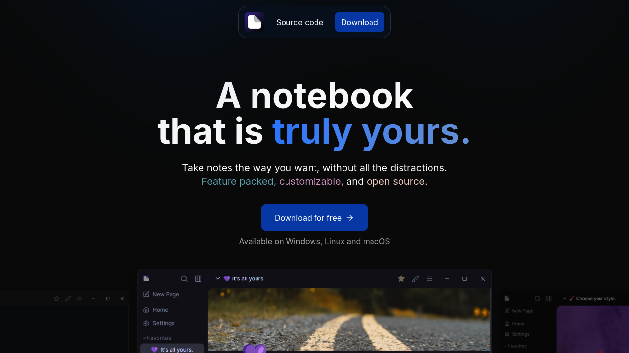 Screenshot of Darkwrite