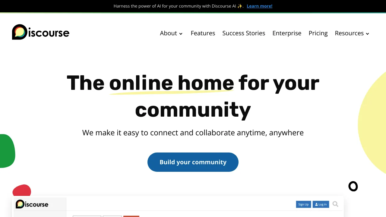 Screenshot of Discourse
