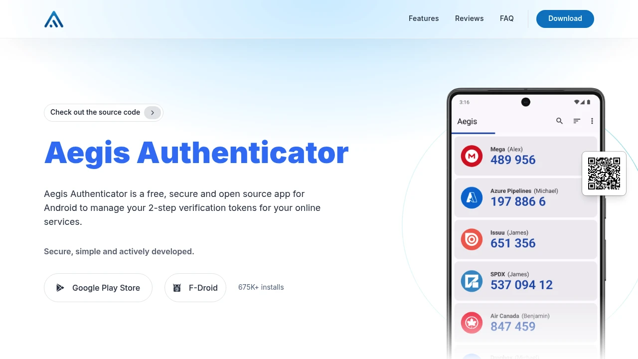 Aegis Authenticator screenshot 1