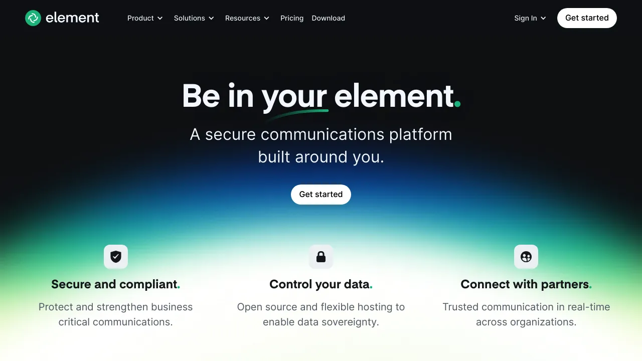 Screenshot of Element