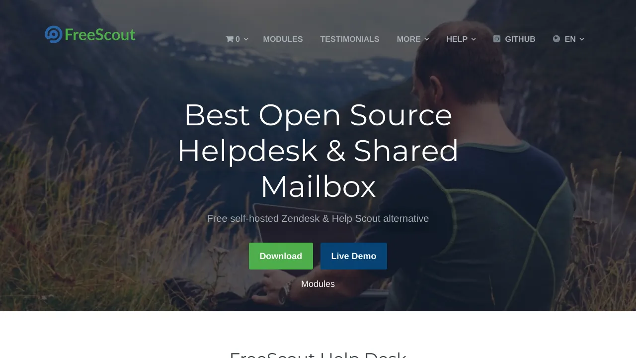 Screenshot of Freescout