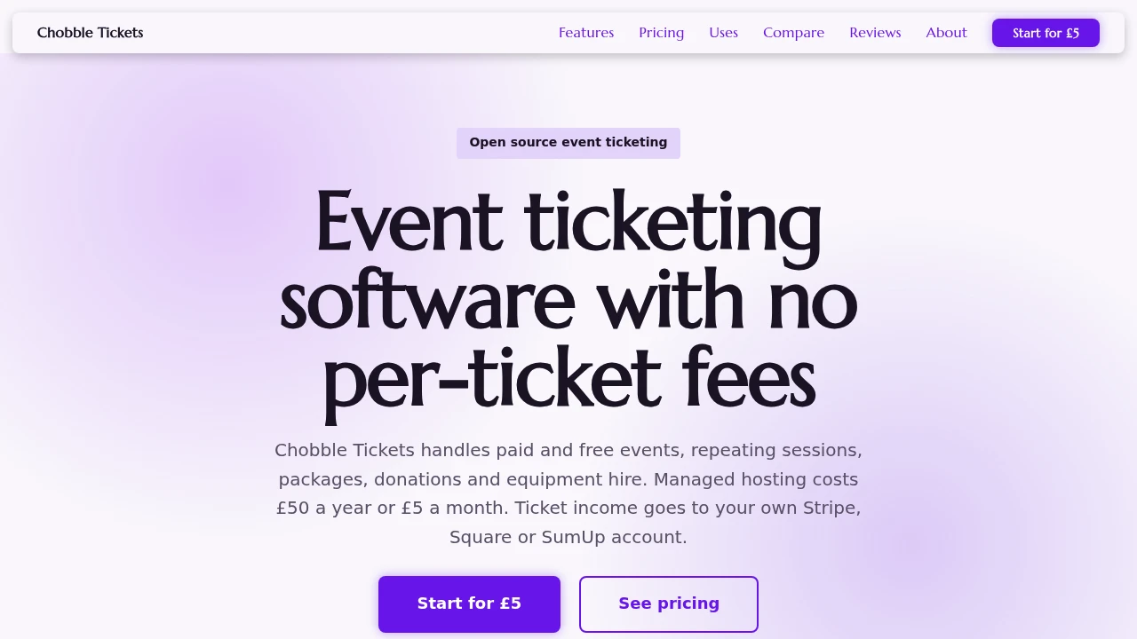 Chobble Tickets screenshot 1