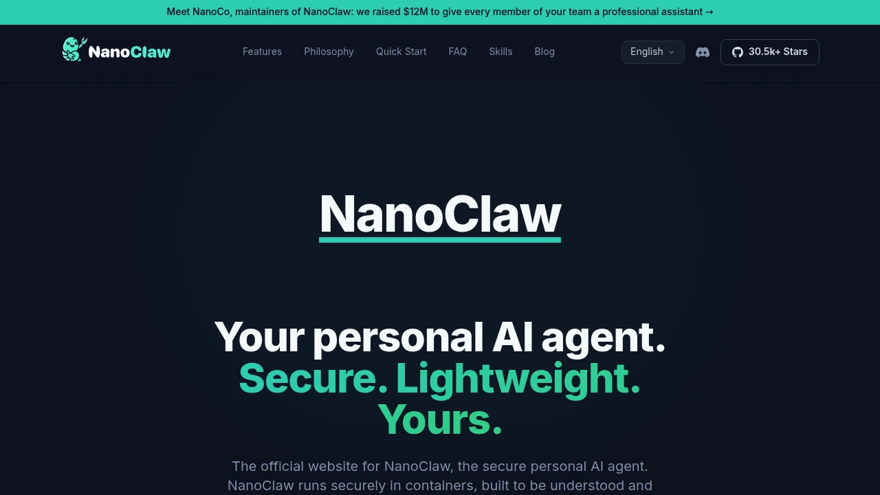 NanoClaw screenshot 1