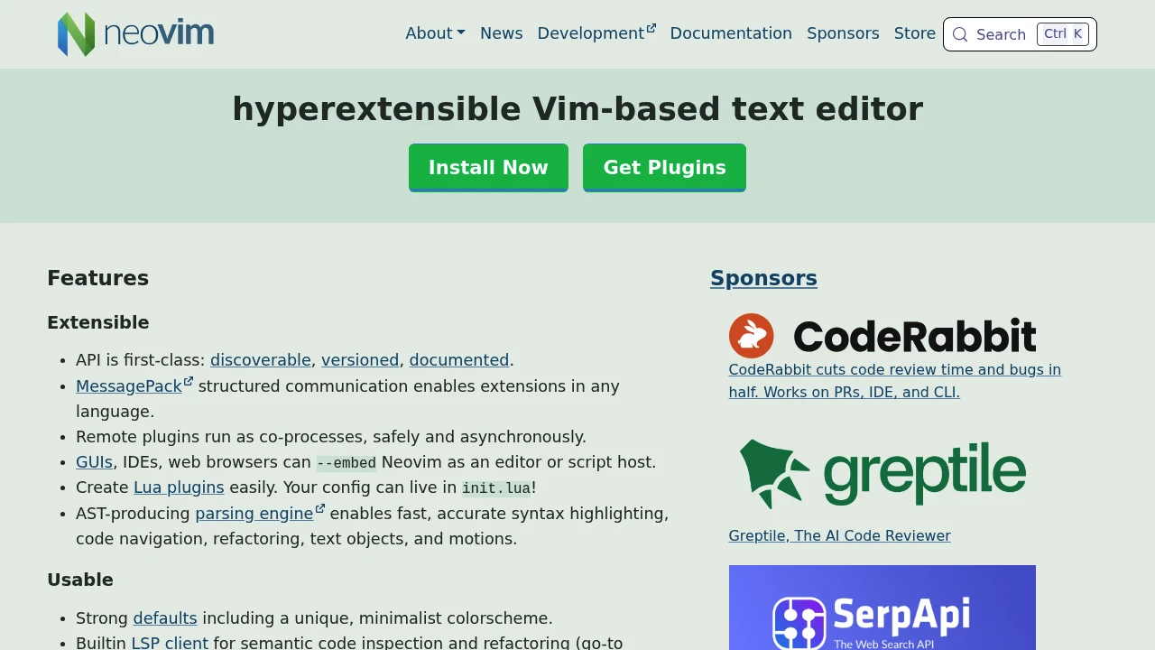 Neovim screenshot 1