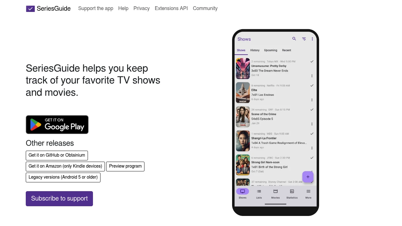 SeriesGuide screenshot 1