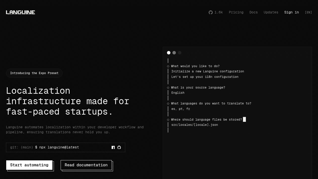 Screenshot of Languine