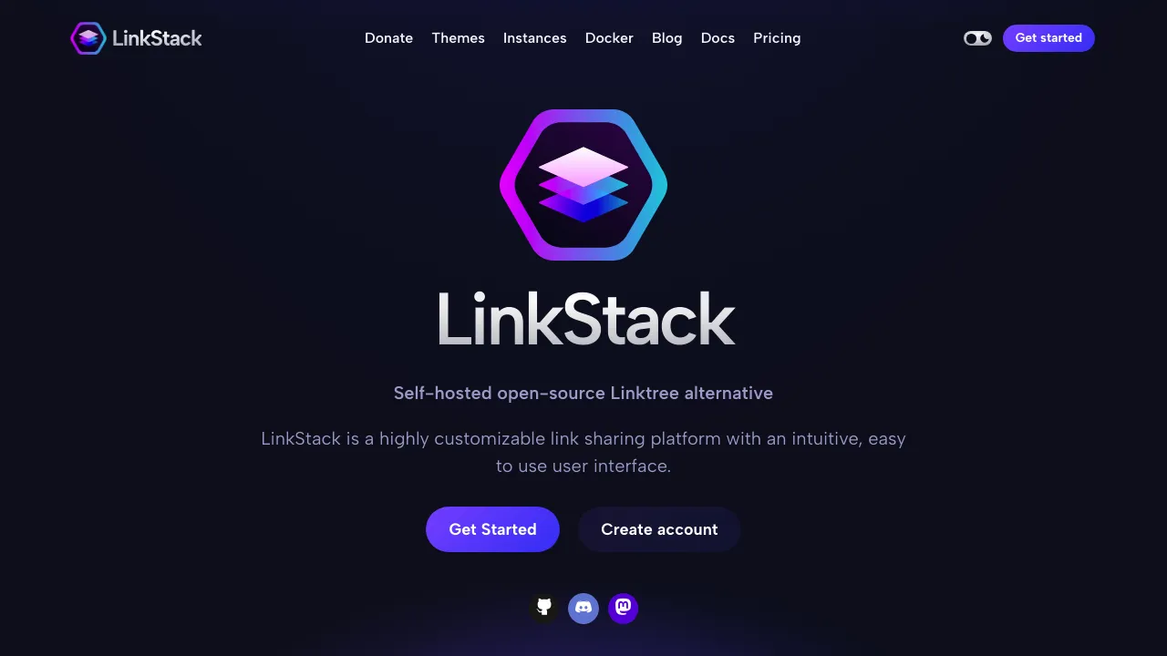 Screenshot of LinkStack