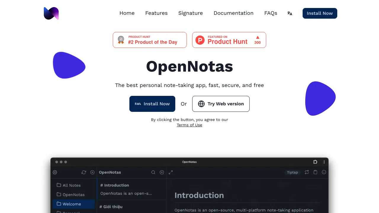Screenshot of OpenNotas