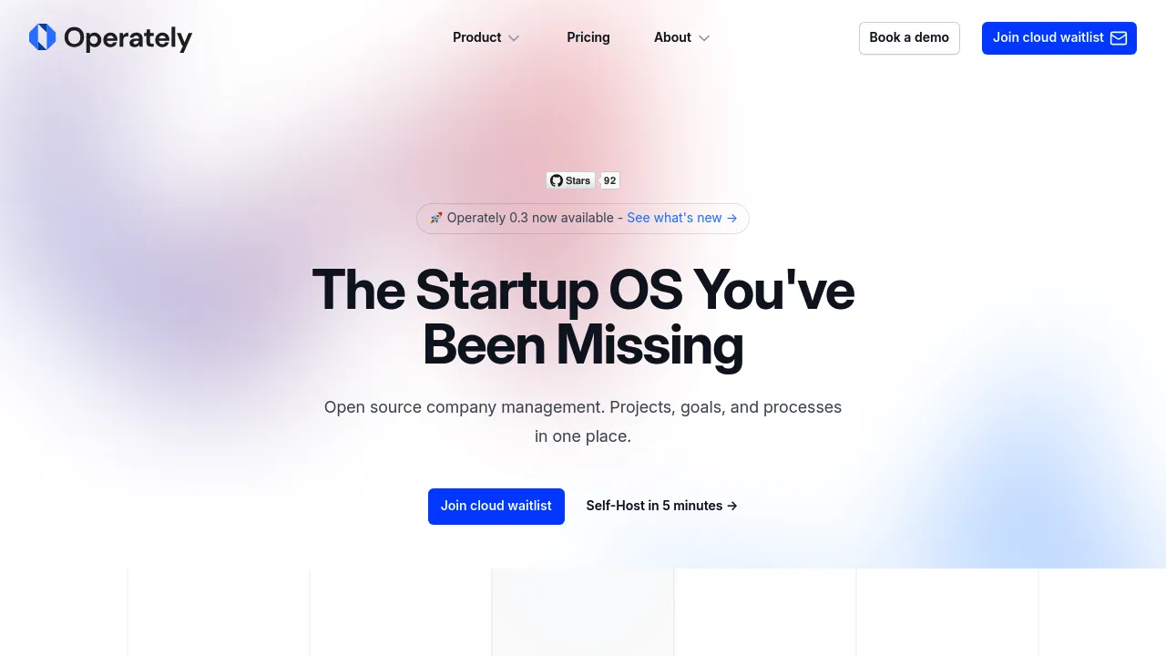 Screenshot of Operately