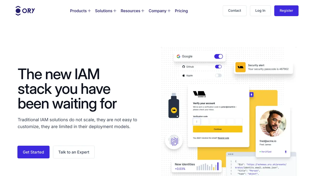 Screenshot of Ory