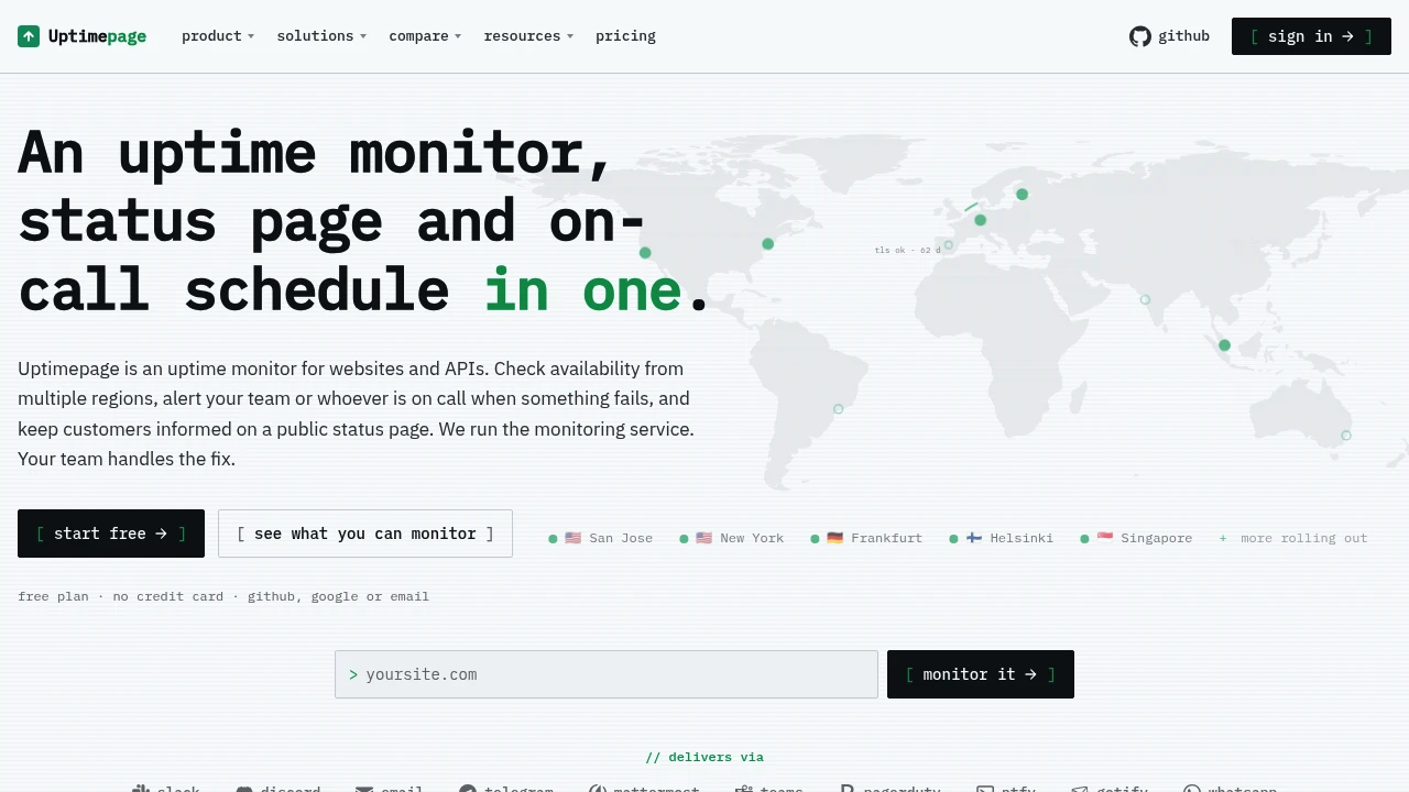 Uptimepage screenshot 1