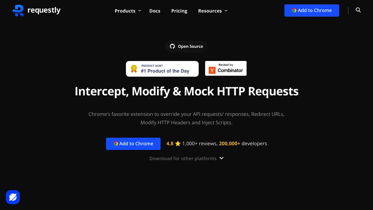 Screenshot of Requestly