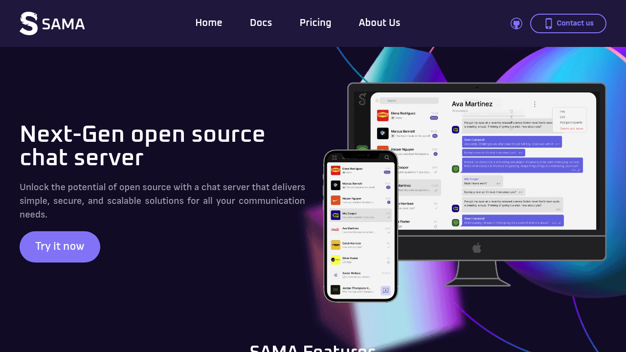 Screenshot of SAMA